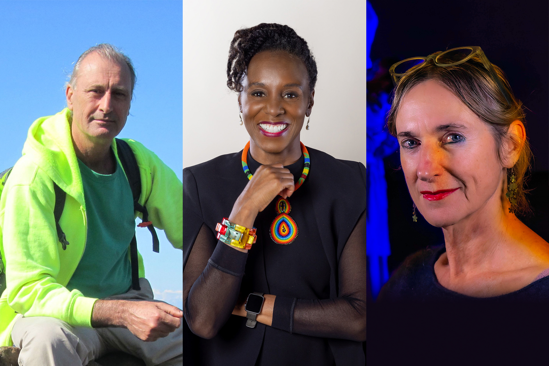 Professors Simon Penny, S. Ama Wray, Annie Loui