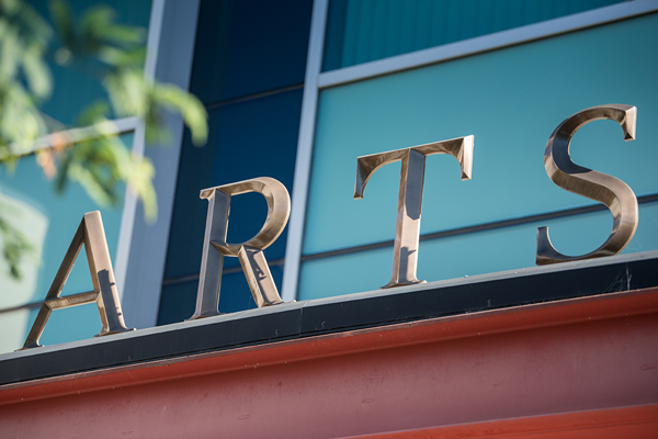 Arts sign on the Contemporary Arts Center.