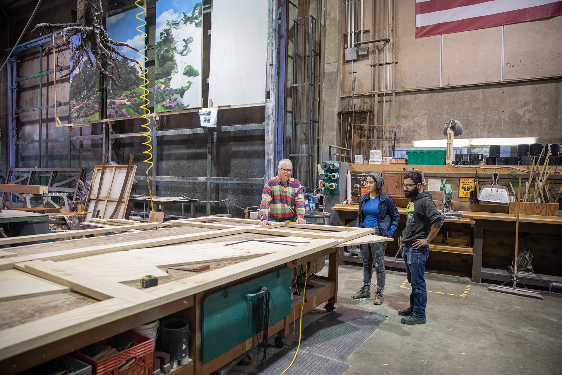 Production Manager Keith Bangs leads his team inside the production studio. (Photo by Emily Zheng)