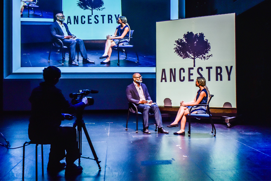 Ancestry performed in the Experimental Media Performance Lab (xMPL). Photo by Evelina Pentcheva.