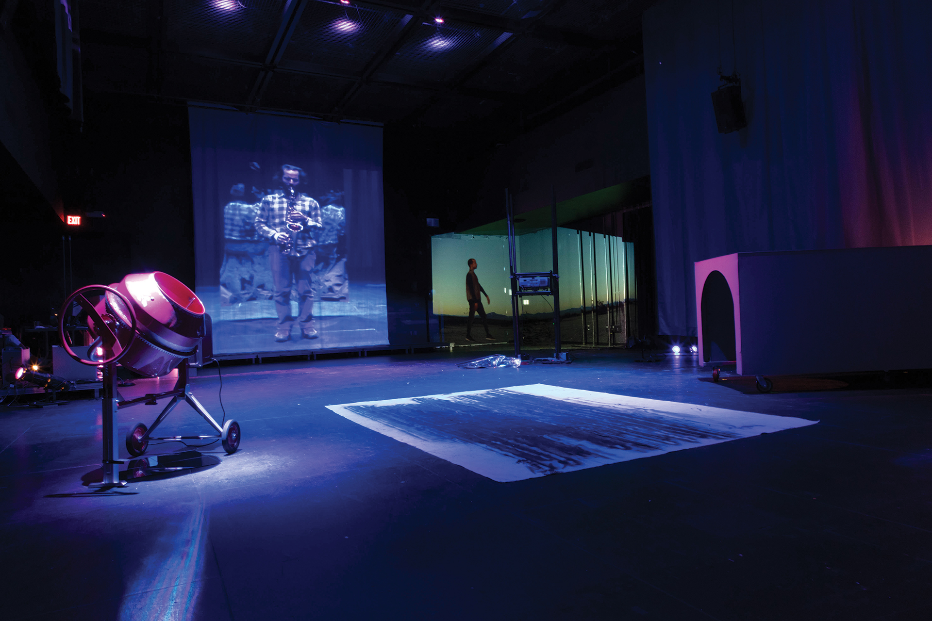 This image shows "The Oracle Machine," an art installation created by Gabby Miller. 
