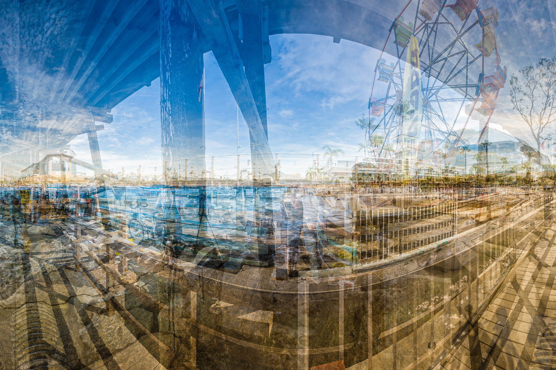 Detail of "The Ragged Edge Newport Beach" by Jesse Colin Jackson.