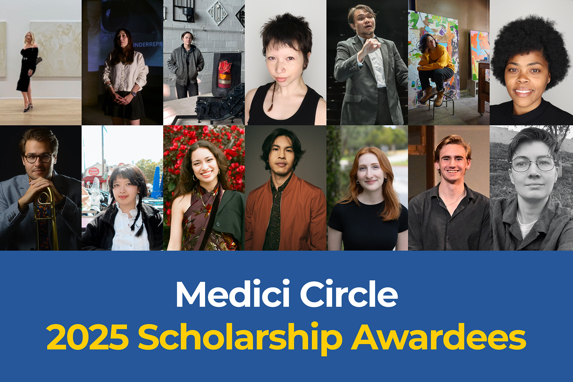 Medici Circle 2025 Scholarship Awardees collage