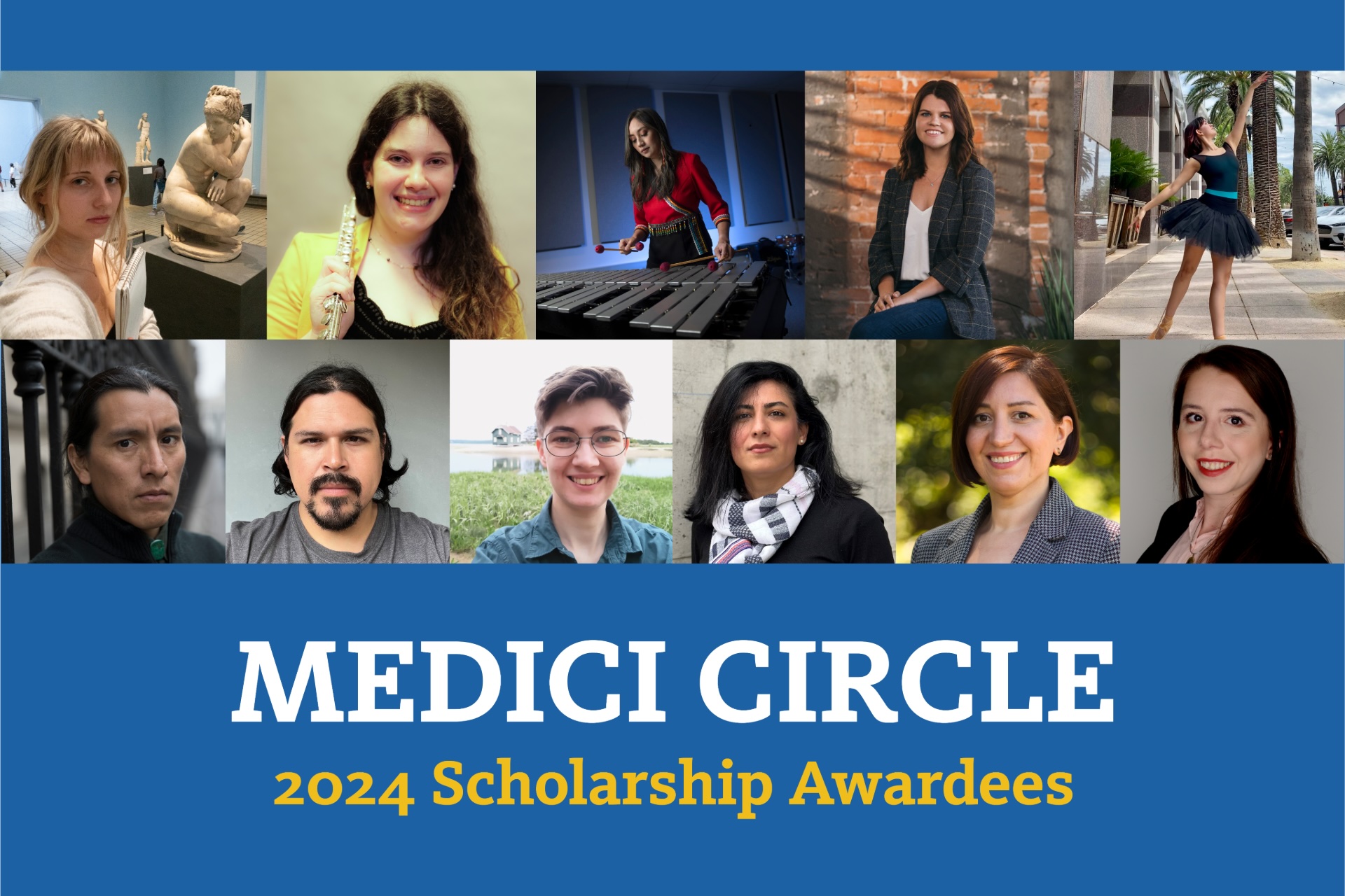 Medici Circle 2024 Scholarship Awardees collage