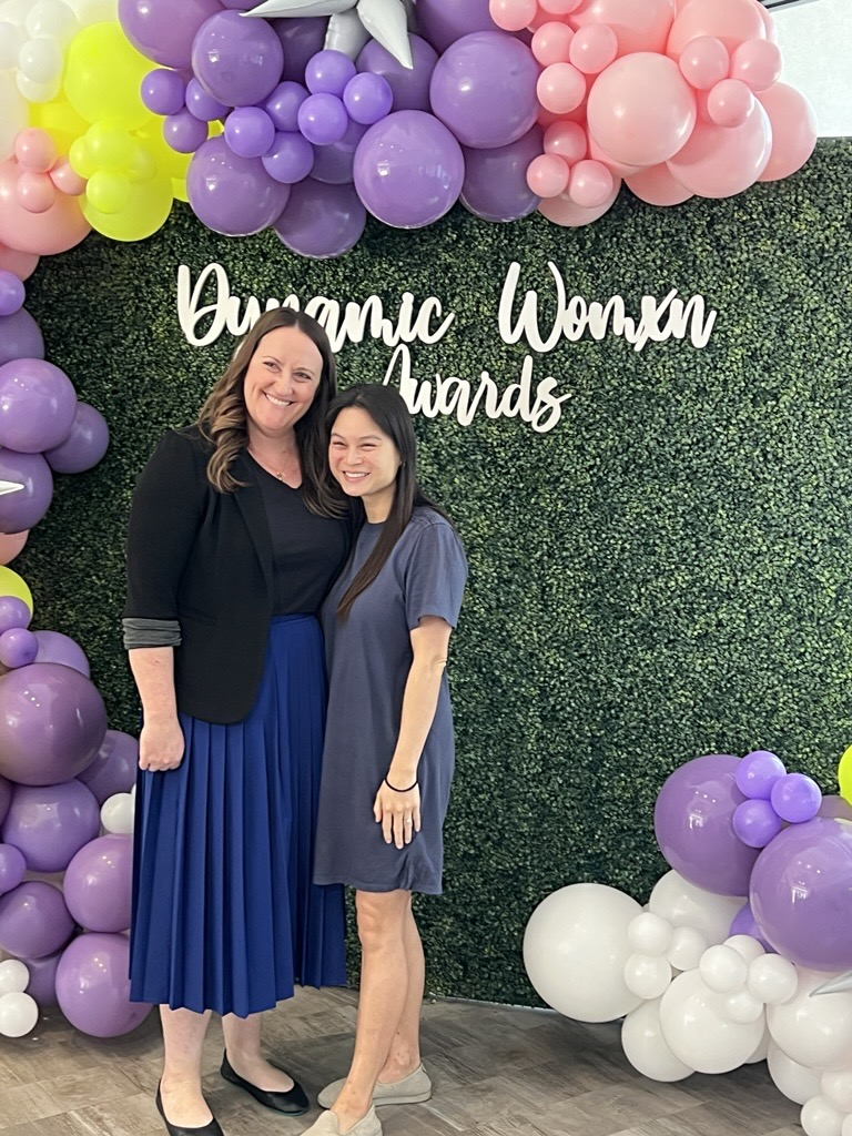 Megan Belmonte and Kaysie José at the UC Irvine Dynamic Womxn Awards.