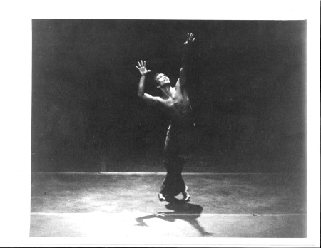 Les Watanabe in “Reflections in D” choreographed by Alvin Ailey performing it for the Joyce Trisler’s Danscompany. Photo courtesy of Les Watanabe. Photographer unknown.