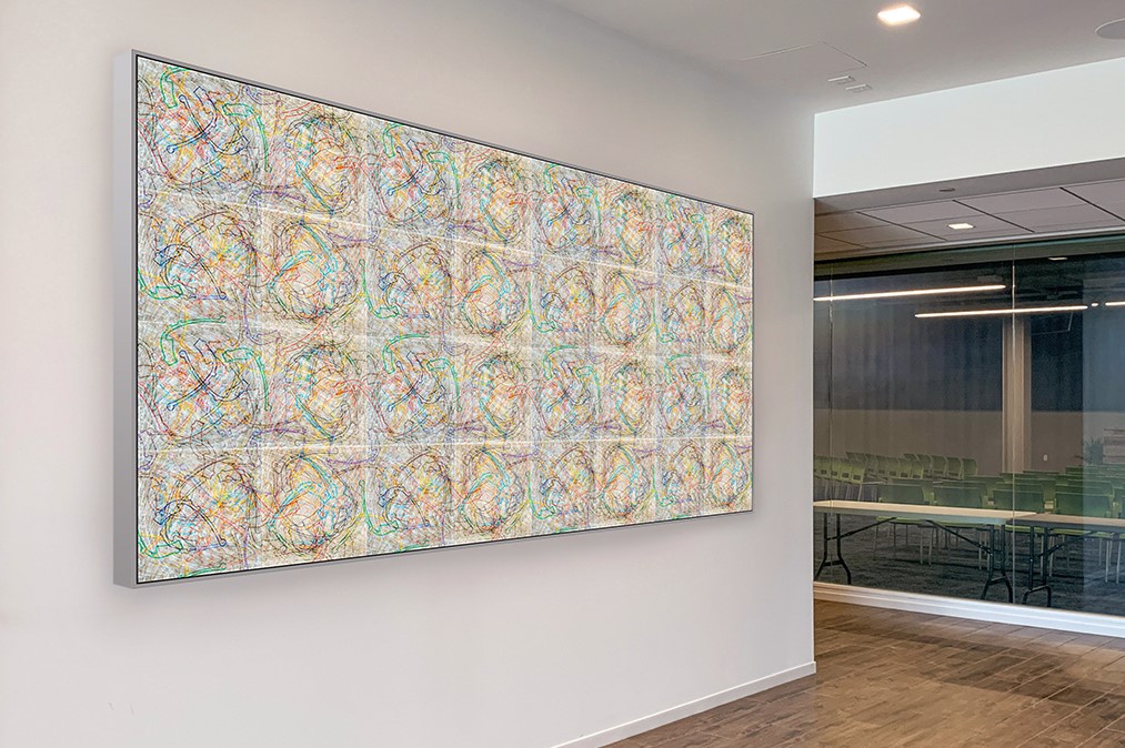 UCI art piece commemorates the efforts of UCI’s face shield project and global pandemic. By Jesse Colin Jackson