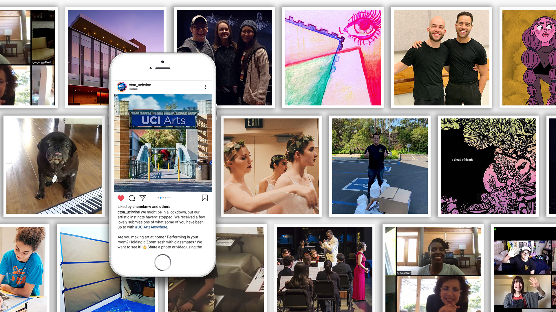 UCI Arts Anywhere cyber ad