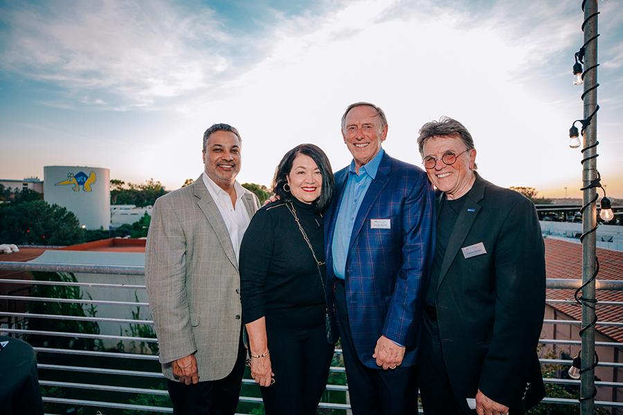 (from left to right) Ivan Williams, Cheryll and Richard Ruszat, and Dean Barker, pose for the camera on top of the Contemporary Arts Center during the 2019 CTSA Open House event. (Photo: Will Tee Yang)