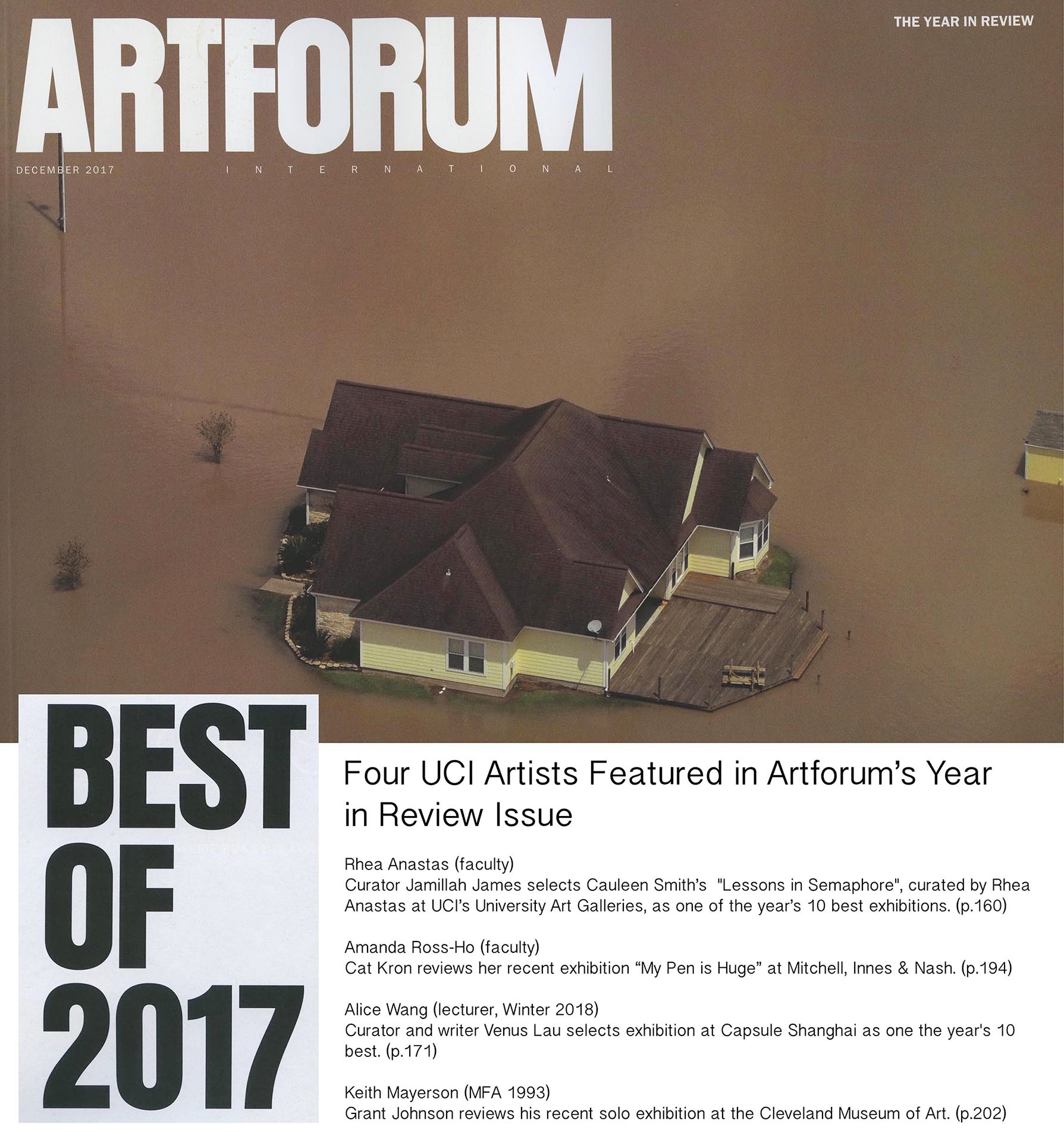 Art Forum Best of 2017 cover