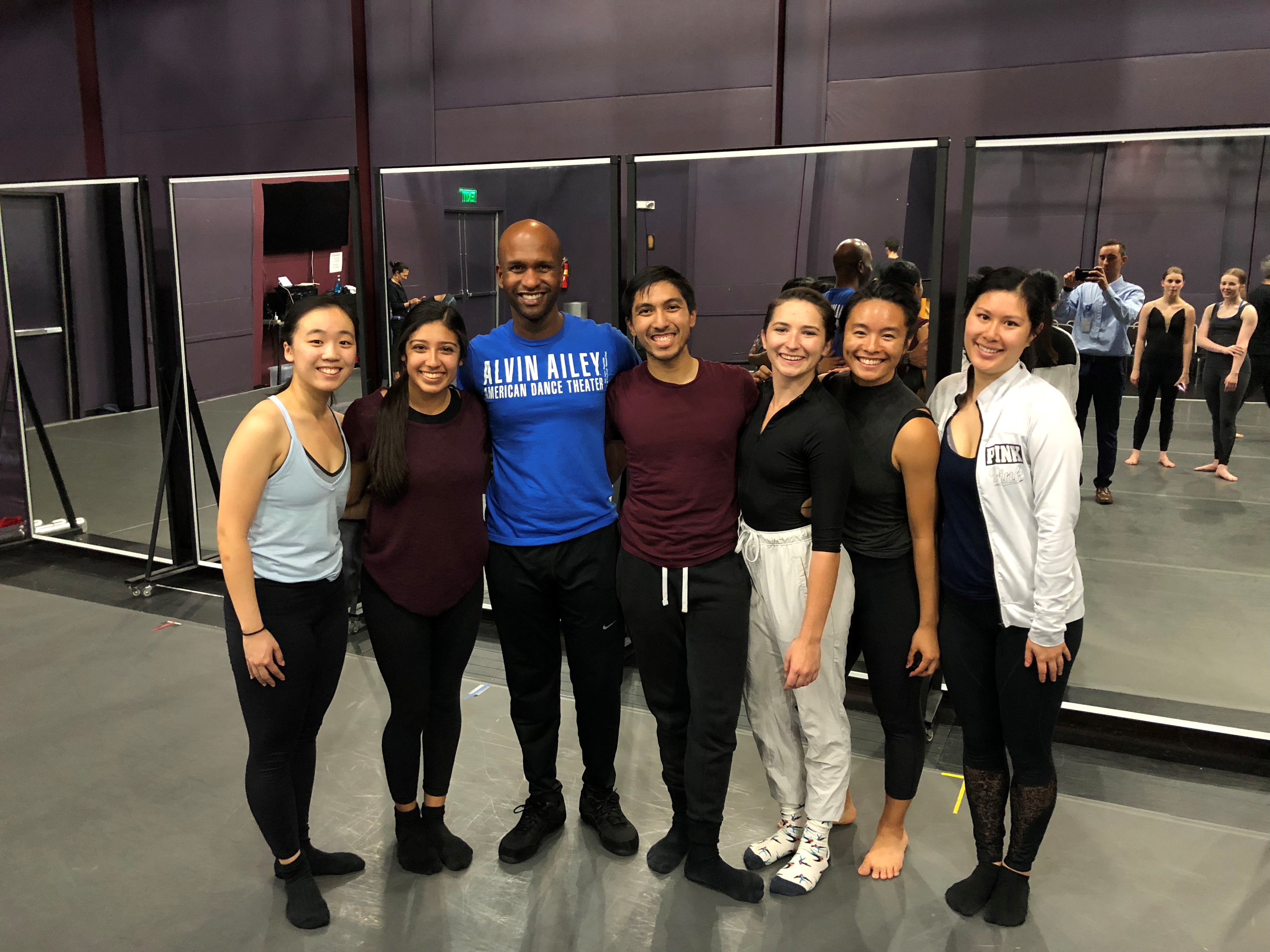 Dance students with Glenn Allen Sims