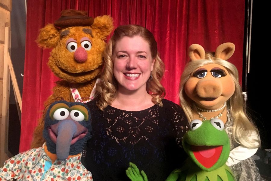 Darcy Prevost with the Muppets; photo by Kevin Clash.