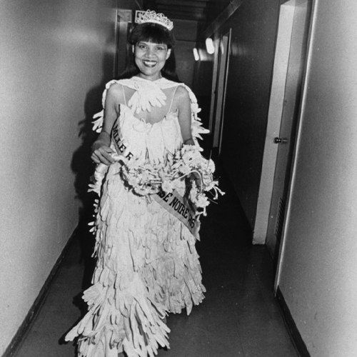 Lorraine O'Grady's 1981 New Museum performance of Mlle Bourgeoise Noire where she'd infiltrate art spaces, highlighting the segregated nature of the art world. Photo owned by Lorraine O’Grady.