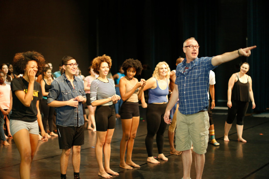 Mark Haines, 52, of Riverside, is seen here teaching at Riverside City College. Haines says that during his 18 years at the college, he has come to understand that a dance program is only as good as its faculty. (Photo courtesy of Mark Haines)