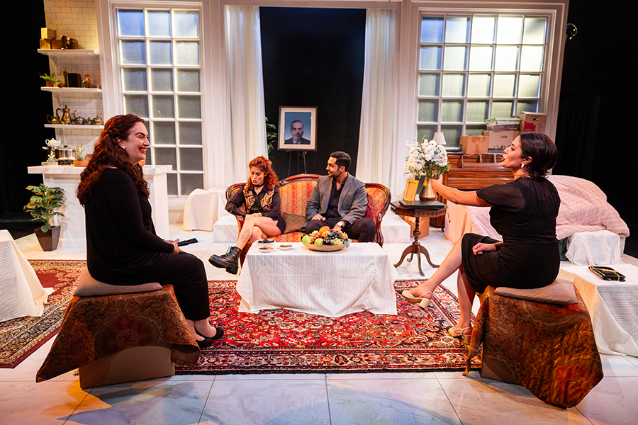 Three Tall Persian Women, Shakespeare and Co. Photo: Maggie Hall.