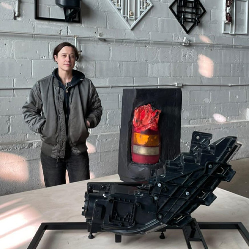 Beatrice Schleyer and Ash Arder's pieces from their joint exhibition, automota. Photo by Suzy Poling, Light-Arc Studio