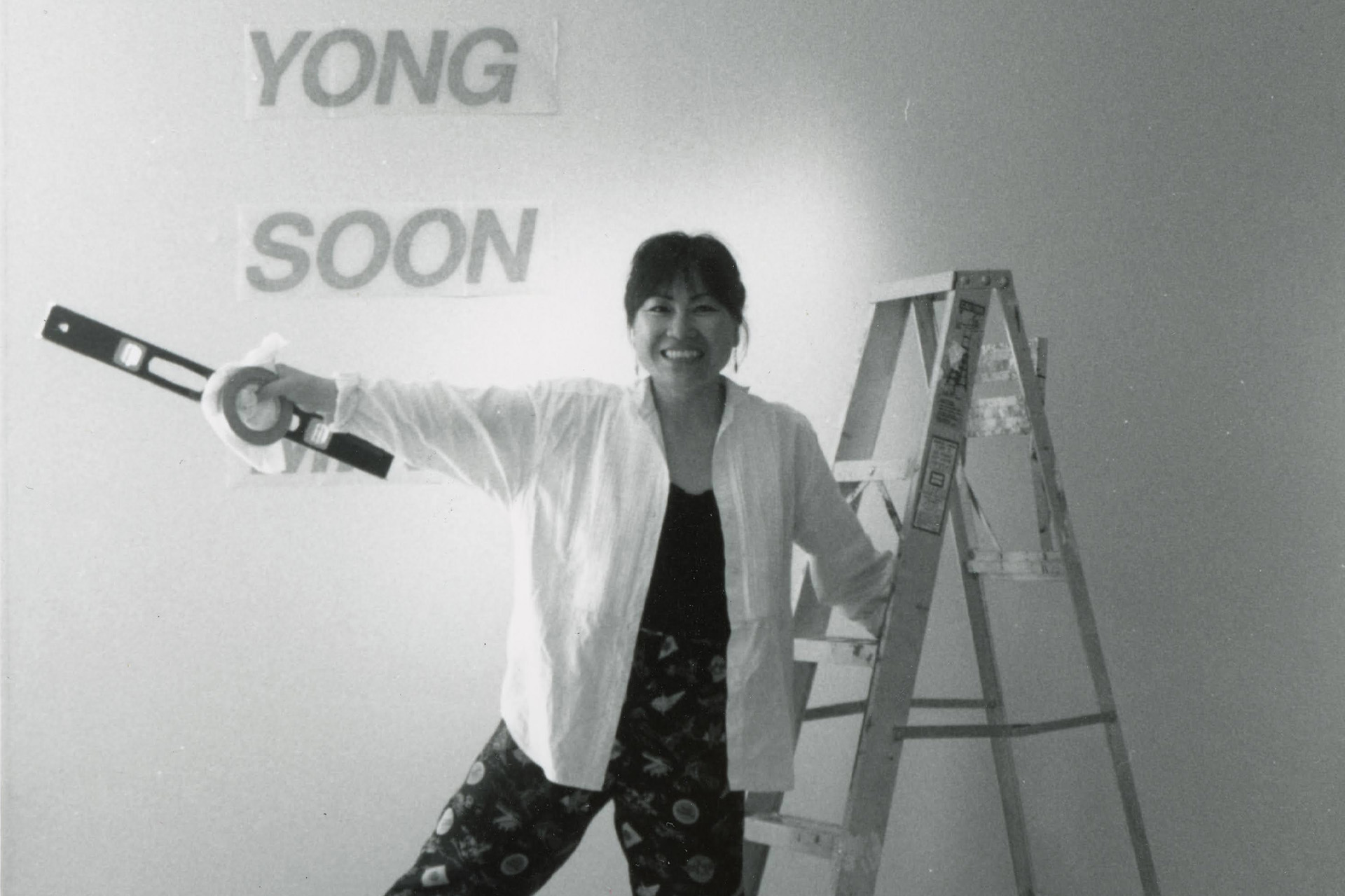 Image: Yong Soon Min preparing for an exhibition.