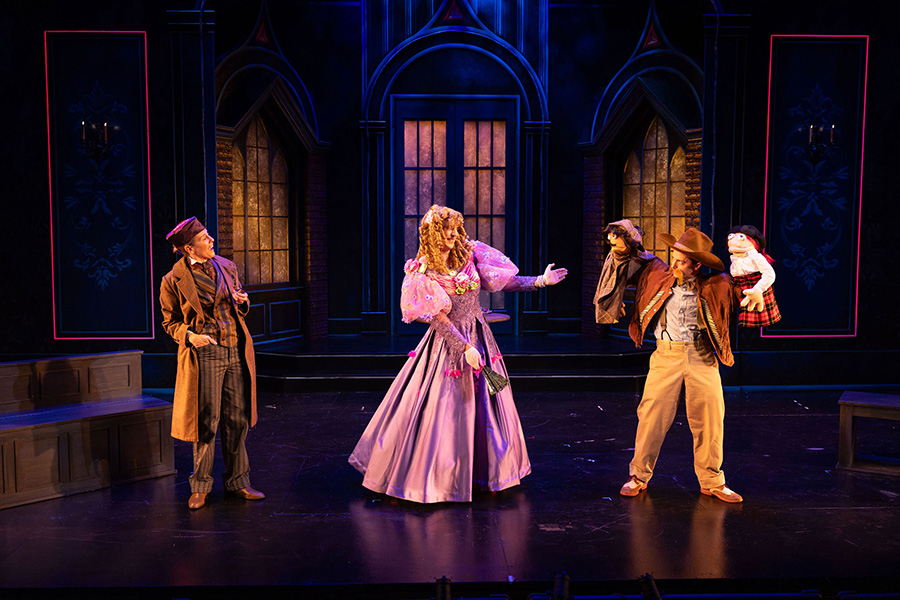 Image: Production photo from Dracula: A Comedy of Errors. Photo by Zach Mendez.