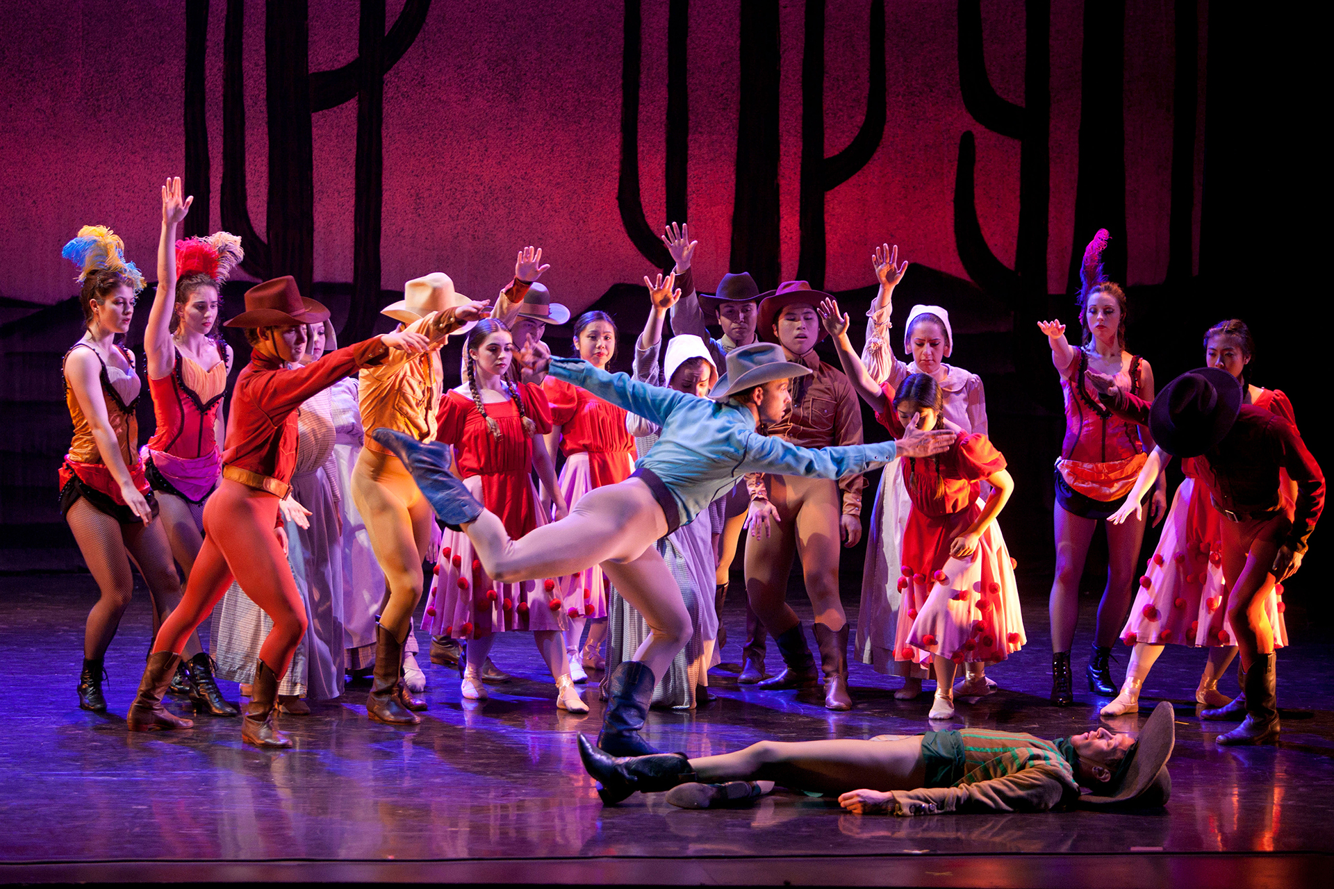 UC Irvine students from the Department of Dance restaged Eugene Loring’s 1938 production of “Billy the Kid” for Dance Visions 2015 in celebration of the university's 50th anniversary. (Photo courtesy of UC Irvine/Rose Eichenbaum, © UC Regents)