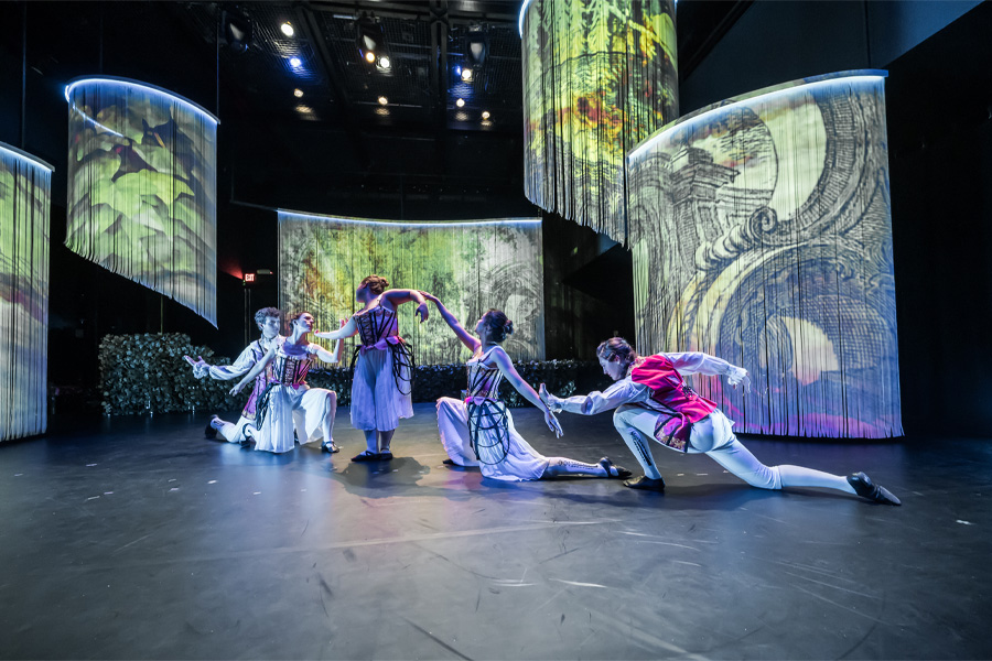 Image: Production of La Belle et la Bête, directed by Annie Loui in the xMPL. Photo by Jeanine Hill.