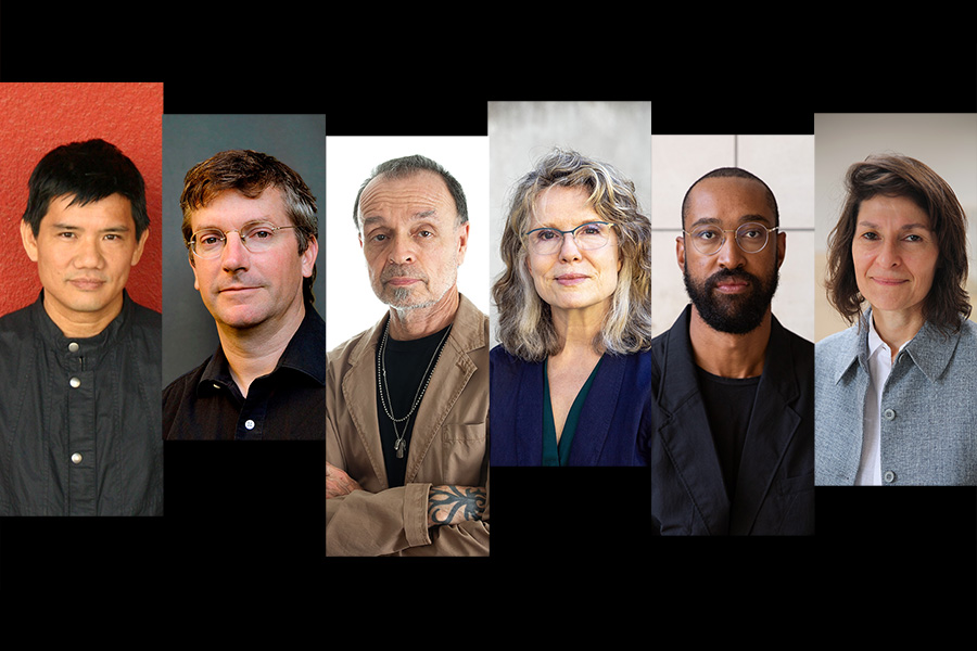 Image (from left to right): Guggenheim recipients on the Department of Art faculty include Simon Leung (2008), Miles Coolidge (2015), Daniel Joseph Martinez (2019), Jennifer Pastor (2020), Coleman Collins (2025) and Monica Majoli (2026).