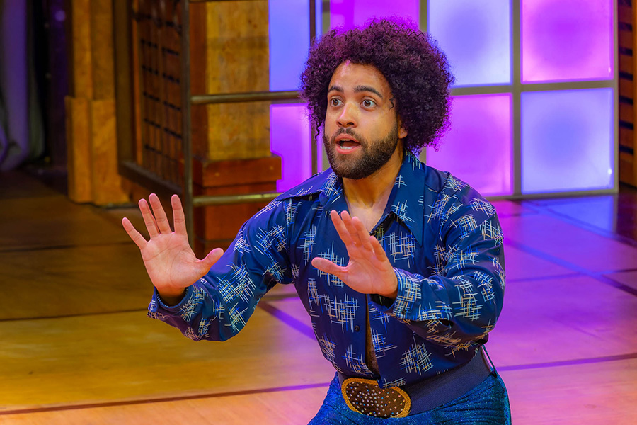 Evan Lugo in The Comedy of Errors (2022), directed by Eli Simon at the New Swan Shakespeare Festival. Photo by Paul Kennedy