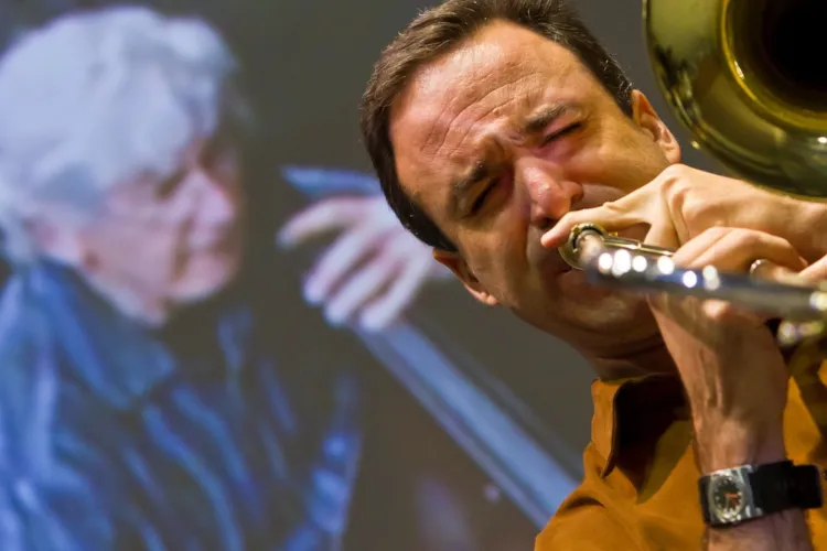 Michael Dessen with trombone