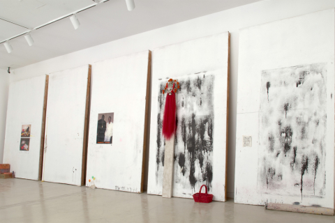 Installation of paintings