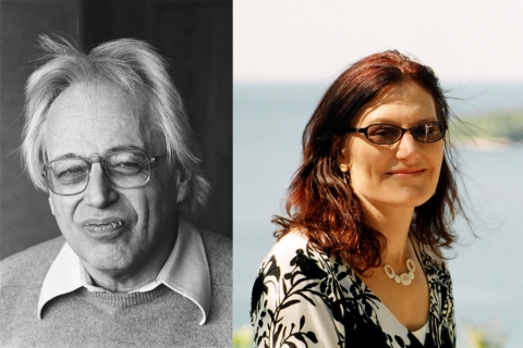 Composer György Ligeti and Dr. Amy Bauer, musicologist