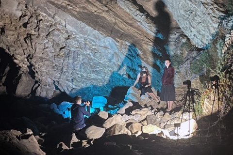 Under the direction of Chloe King, (left to right) Alec Ridley, Sarajane Bradford and Emma Marie Mon