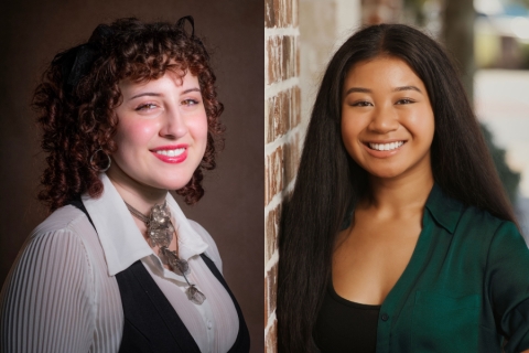 Headshots of Bella Hernandez and Jeyna Lynn Gonzales