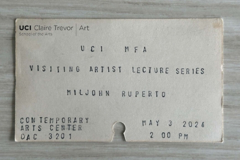 Library catalog card showing the name of Miljohn Ruperto